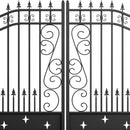 Chery Industrial 16x8 ft Dual Swing Driveway Gate with Star Pattern