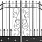 Chery Industrial 16x8 ft Dual Swing Driveway Gate with Star Pattern