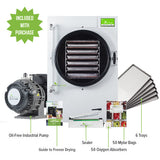 Harvest Right Large Home Pro Freeze Dryer with Oil Free Vacuum Pump, 6 Trays and Mylar Starter Kit in White