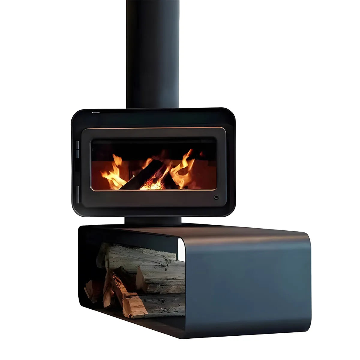 HearthArtSinn Ember 4 Simple Rotating Wood Burning Fireplace Wood Stove