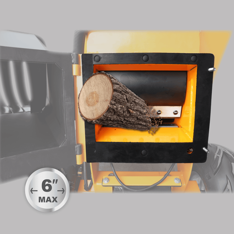 Chery Industrial 6" 15 HP 420cc Gas-Powered Wood Chipper