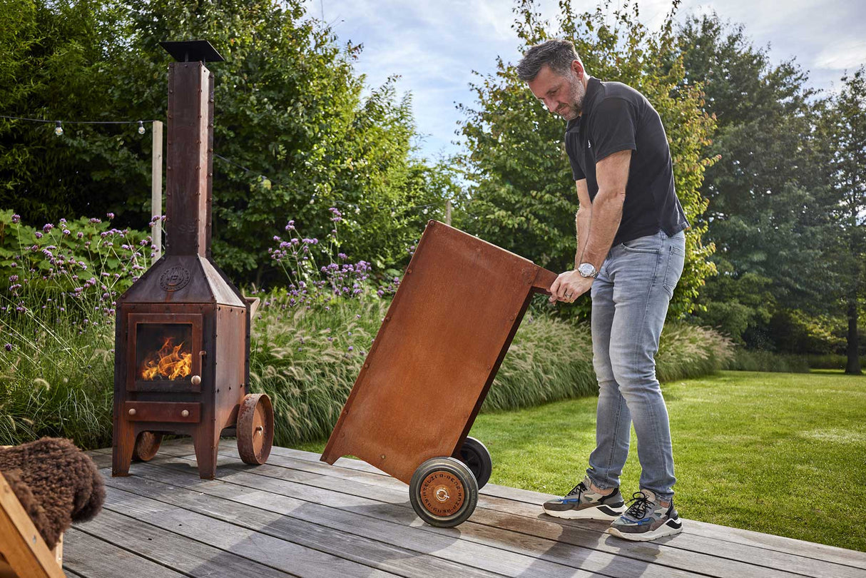 RB73 Ker Mobile Wood Storage Cart Firewood Storage Trolley 97563726
