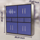 Chery Industrial Steelman 7 ft Storage Cabinet (8 Drawers & 4 Cabinets)