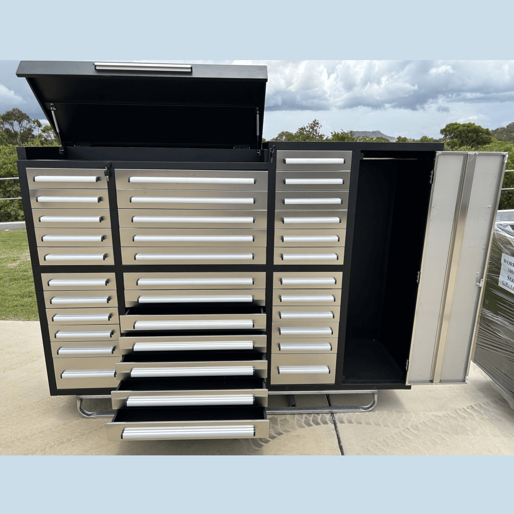 Chery Industrial 7ft Garage Storage Cabinet (35 Drawers & 1 Cabinet)