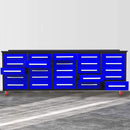 Chery Industrial 10ft 25-Drawer Storage Workbench with Wheels