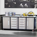 Chery Industrial 7ft 10-drawer Storage Workbench with Wheels