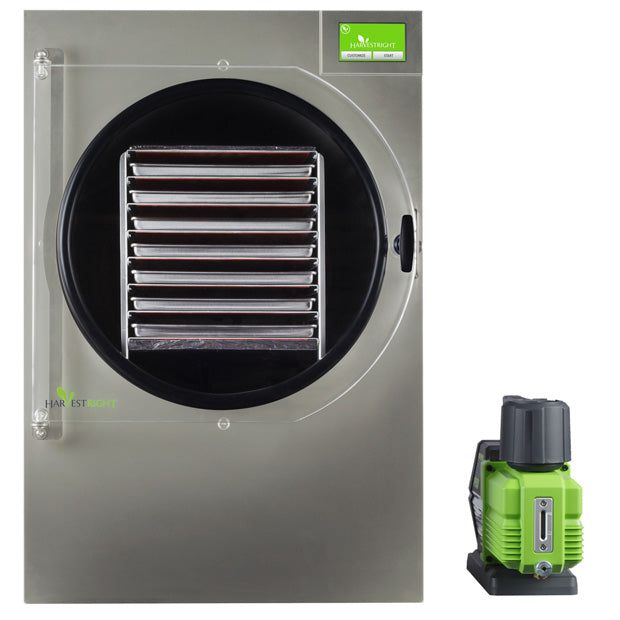 Harvest Right X-Large Home Pro Freeze Dryer with XL Premier Vacuum Pump, 7 Trays and Mylar Starter Kit in Stainless Steel