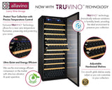 Allavino 63" Wide Vite II Tru-Vino 554 Bottle Dual Zone Black Side-by-Side Wine Refrigerator