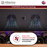 Allavino 63″ Wide Vite II Tru-Vino 610 Bottle Dual Zone Solid Black Door Side-by-Side Wine Refrigerator