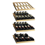 Allavino 76.5″ Tall Black Wine Refrigerator with Two Refrigerated Drawers Dual Zone Wine Cooler AO YHWR7724D-B