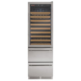 Allavino 76.5" Tall Stainless Steel Wine Refrigerator with Two Refrigerated Drawers AO YHWR7724D-S