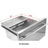 Allavino 76.5" Tall Stainless Steel Wine Refrigerator with Two Refrigerated Drawers AO YHWR7724D-S