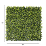 Designer Plants USA Yellow English Artificial Boxwood Wall 40" x 40" Commercial Grade