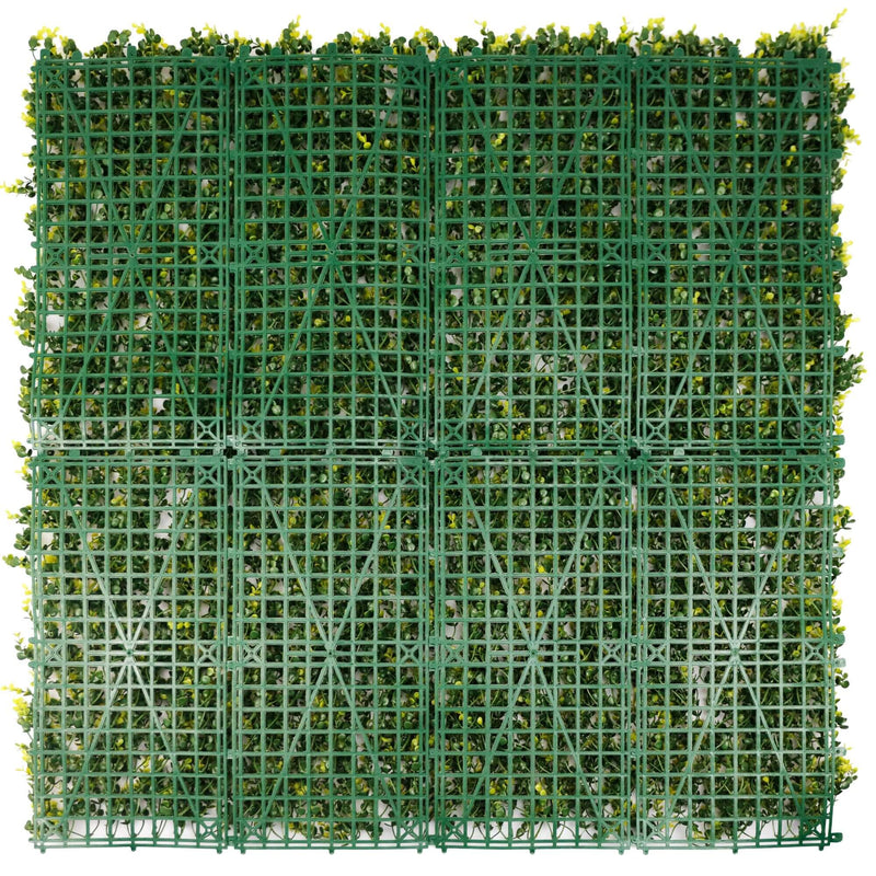 Designer Plants USA Yellow English Artificial Boxwood Wall 40" x 40" Commercial Grade