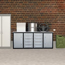 Chery Industrial 7ft Heavy Duty Workbench with 10 Drawers & 2 Cabinets