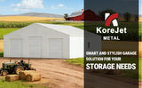 39FT × 39FT Metal Barn Heavy-Duty Steel Building with 3 Rolling Doors