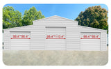 42FT × 30FT × 13FT Heavy-Duty Metal Storage Shed for Home & Farm With 3 Roll Up Doors