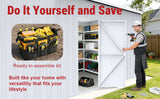 42FT × 30FT × 13FT Heavy-Duty Metal Storage Shed for Home & Farm With 3 Roll Up Doors