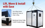 Portable Restroom with Shower Insulated All‑in‑One Steel Frame