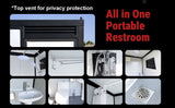 Portable Restroom with Shower Insulated All‑in‑One Steel Frame
