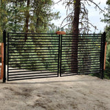 Chery Industrial 18'x6' Steel Dual Swing Driveway Gate - MILAN Style