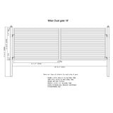Chery Industrial 18'x6' Steel Dual Swing Driveway Gate - MILAN Style