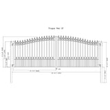Chery Industrial 18’ x 6’ Steel Dual Swing Driveway Gate Prague‑Style