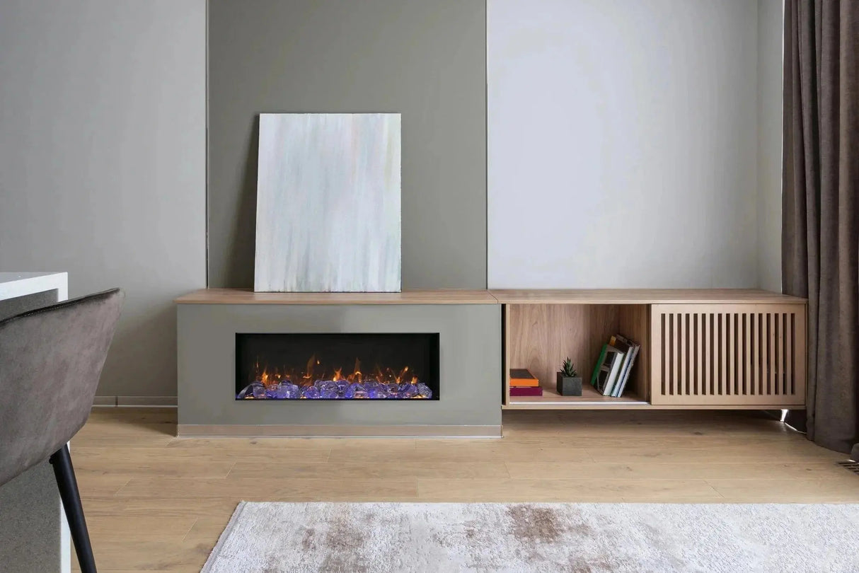 Amantii Panorama BI Slim Indoor/Outdoor Electric Fireplace BI-40-SLIM-OD-LUMINA
