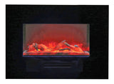 Amantii WM-FM-26-3623-BG 26" Wall/Flush Mount Electric Fireplace with Glass Surround