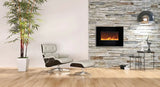 Amantii WM-FM-26-3623-BG 26" Wall/Flush Mount Electric Fireplace with Glass Surround