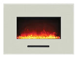 Amantii WM-FM-26-3623-BG 26" Wall/Flush Mount Electric Fireplace with Glass Surround