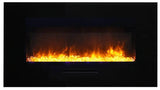 Amantii WM-FM 34" Wall or Flush Mount Electric Fireplace Glass Surround WM-FM-34-4423-BG