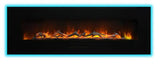 Amantii WM-FM-60-7023-BG 60" Wall/Flush Mount Electric Fireplace with Glass Surround
