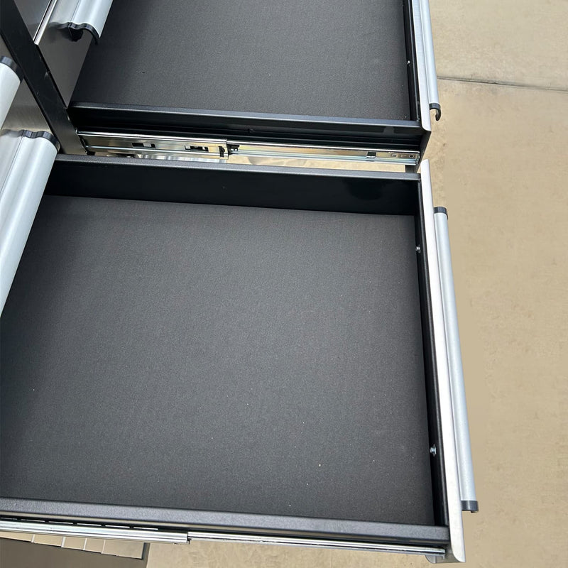 Chery Industrial 10ft Workbench Cabinet (30 Drawers, 2 Cabinets & 1 Pegboard)