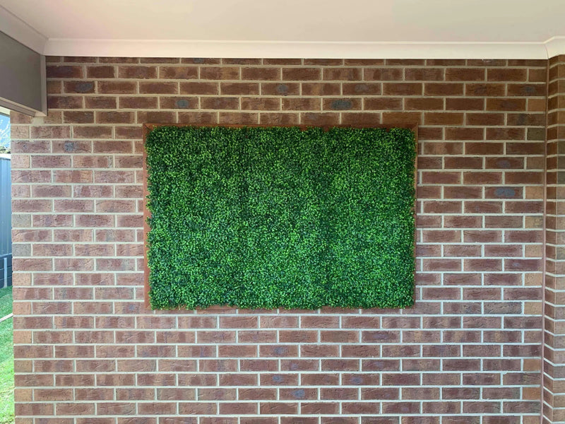Designer Plants USA Artificial Mixed Boxwood Hedge Panel Wall 40" x 40" Commercial Grade