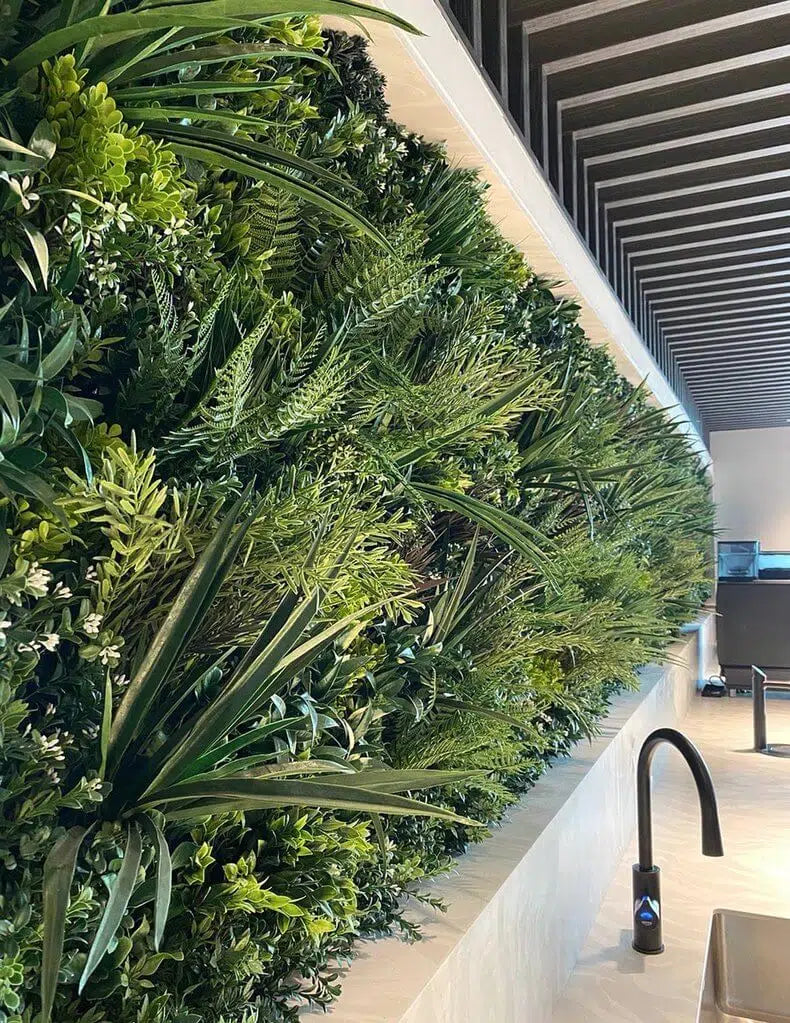 Designer Plants USA Garden of Eden 40"x40" Metal-Backed UV Fire-Resistant Green Wall