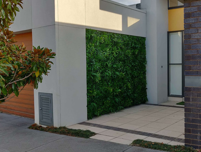 Designer Plants USA Luxury Green Tropics Artificial Living Wall 40x40 Commercial Grade