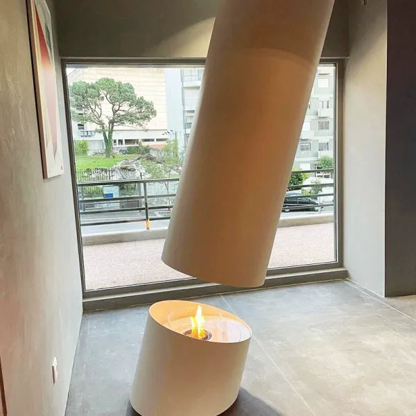 HearthArtSinn Bioethanol High-end Simple Column Real Flame Hanging Fireplaces