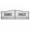 Chery Industrial 20x7 ft Steel Dual Swing Driveway Gate with Rectangular Deer Pattern