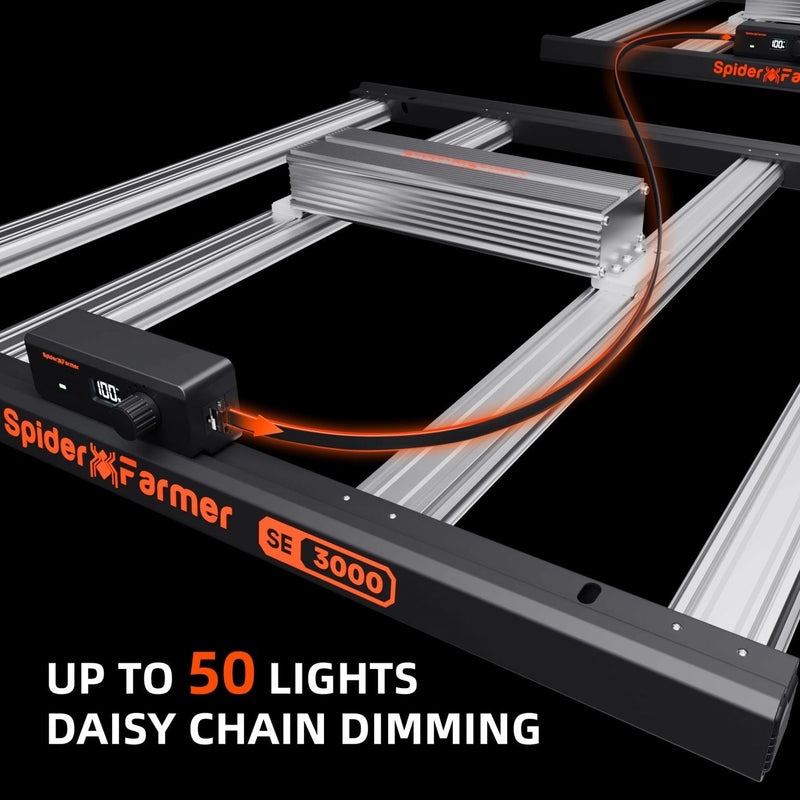 Spider Farmer SE3000 300 Watt LED Grow Light Samsung LM301H EVO Full Spectrum For 3x3FT