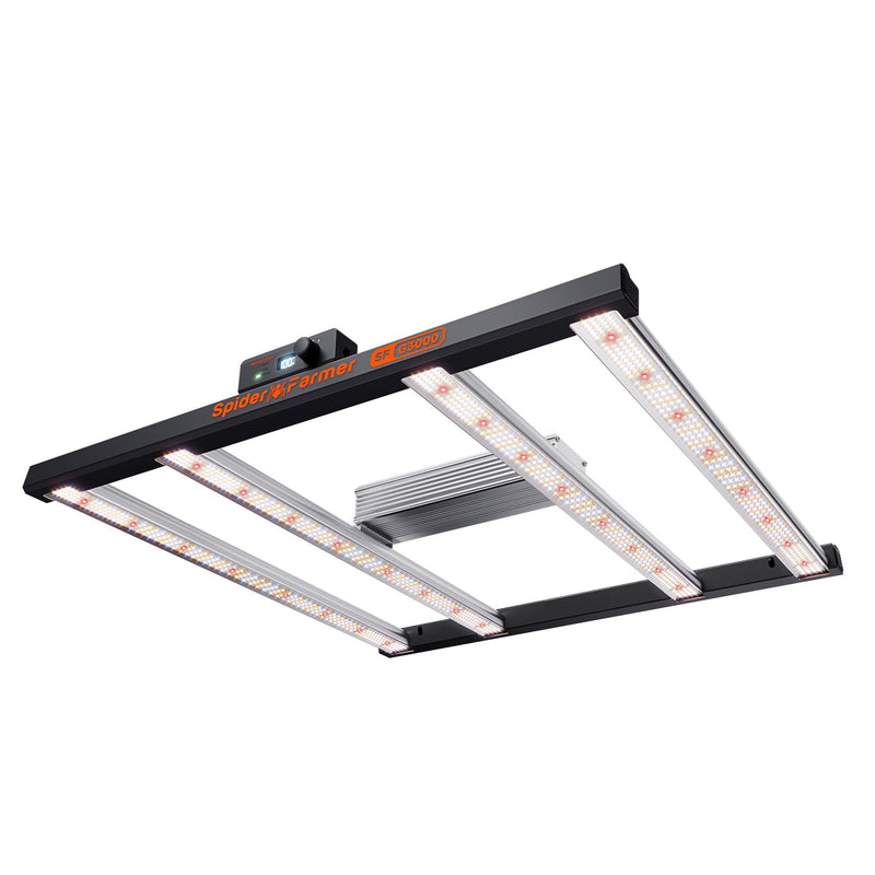 Spider Farmer G3000 300 Watt Dimmable Cost effective Full Spectrum High Yield LED Grow Light for 3X3