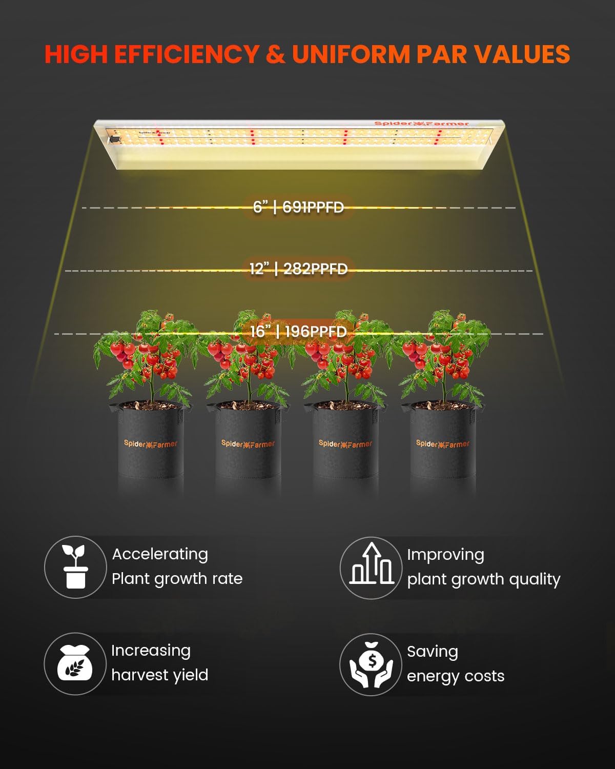 Spider Farmer SF300 33 Watt Led Grow Light For Veg