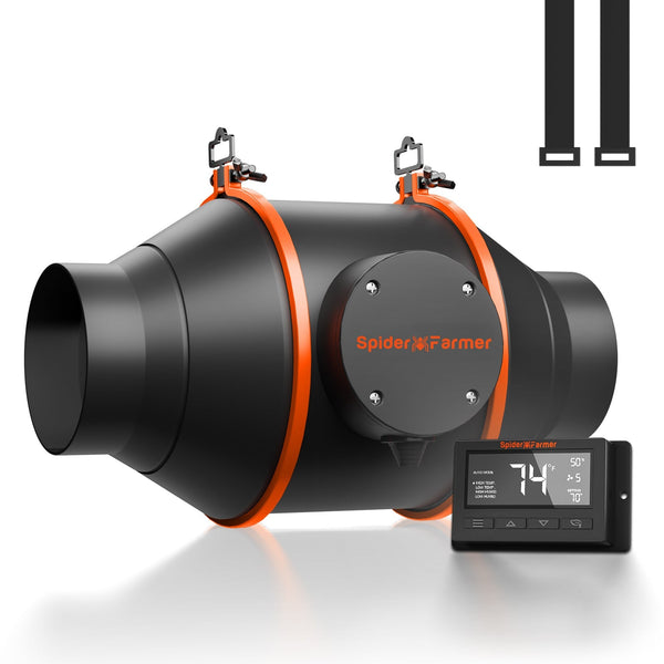 Spider Farmer 4-Inch Inline Fan 205 CFM with Smart Controller