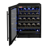 Allavino Reserva Series 50″ 34″ Tall Single Zone Left Hinge Black Stainless Steel Wine Cooler Refrigerator