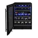 Allavino Reserva Series 50″ 34″ Tall Dual Zone Left Hinge Black Stainless Steel Wine Cooler Refrigerator