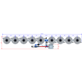 Alien Hydroponics V-SYSTEM 9 Pot 1 Row Kit