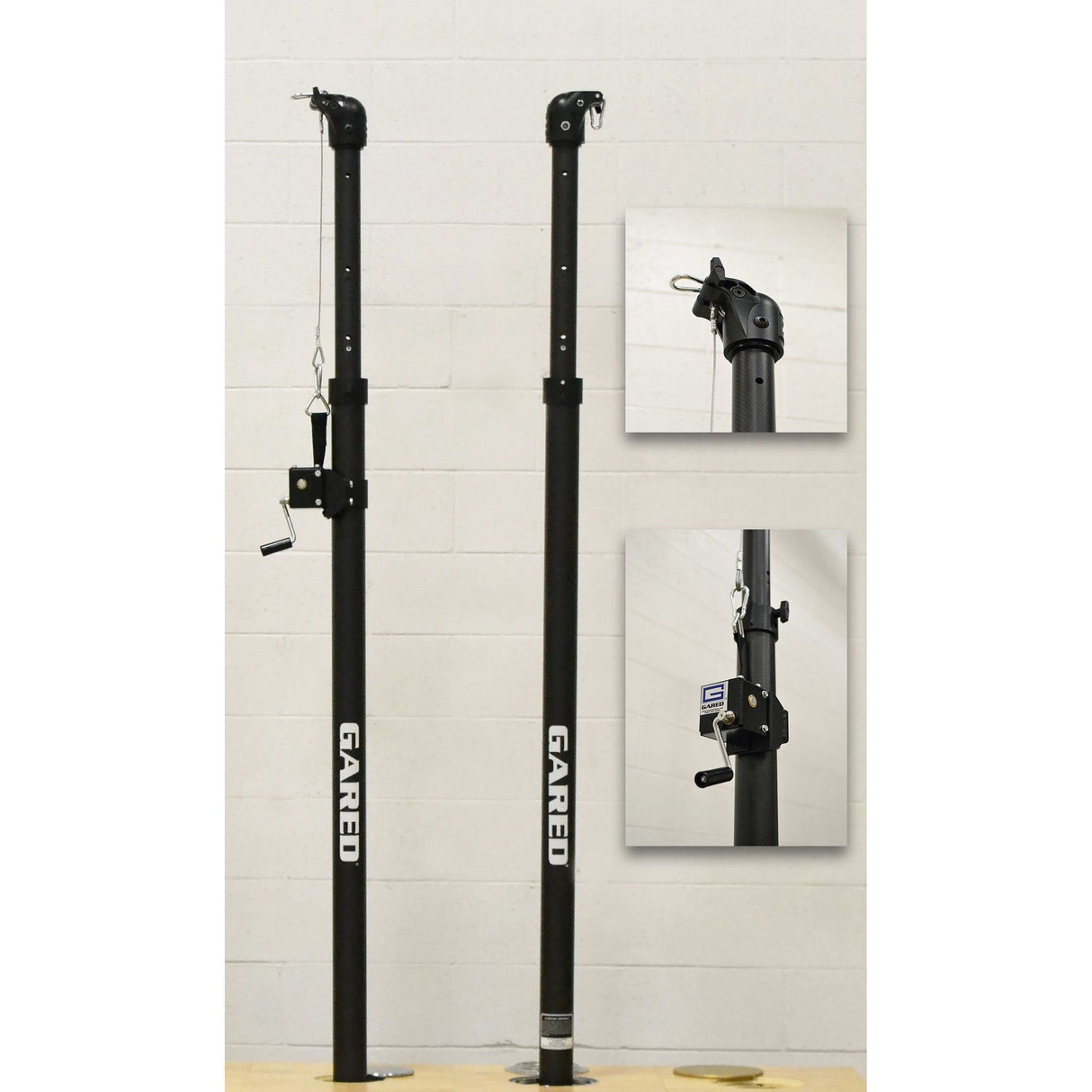 UPCNF - Gared Carbon Flare™ 3” Telescopic One‑Court Volleyball System Lightweight Carbon Fiber – 5300