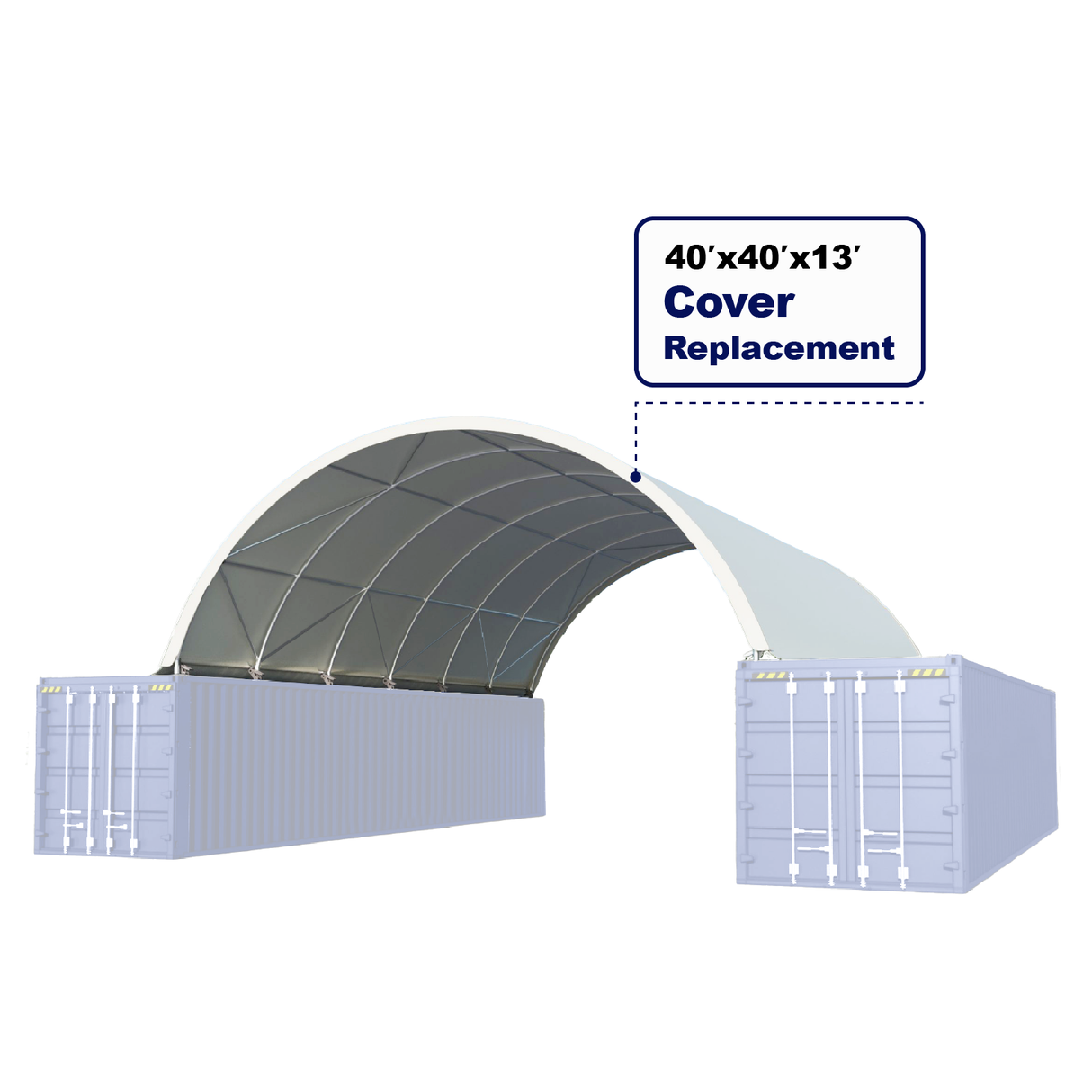 Chery Industrial Cover Replacement for Container Shelter 40'x40'x13'