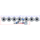 Alien Hydroponics V-SYSTEM 7 Pot 1 Row Kit