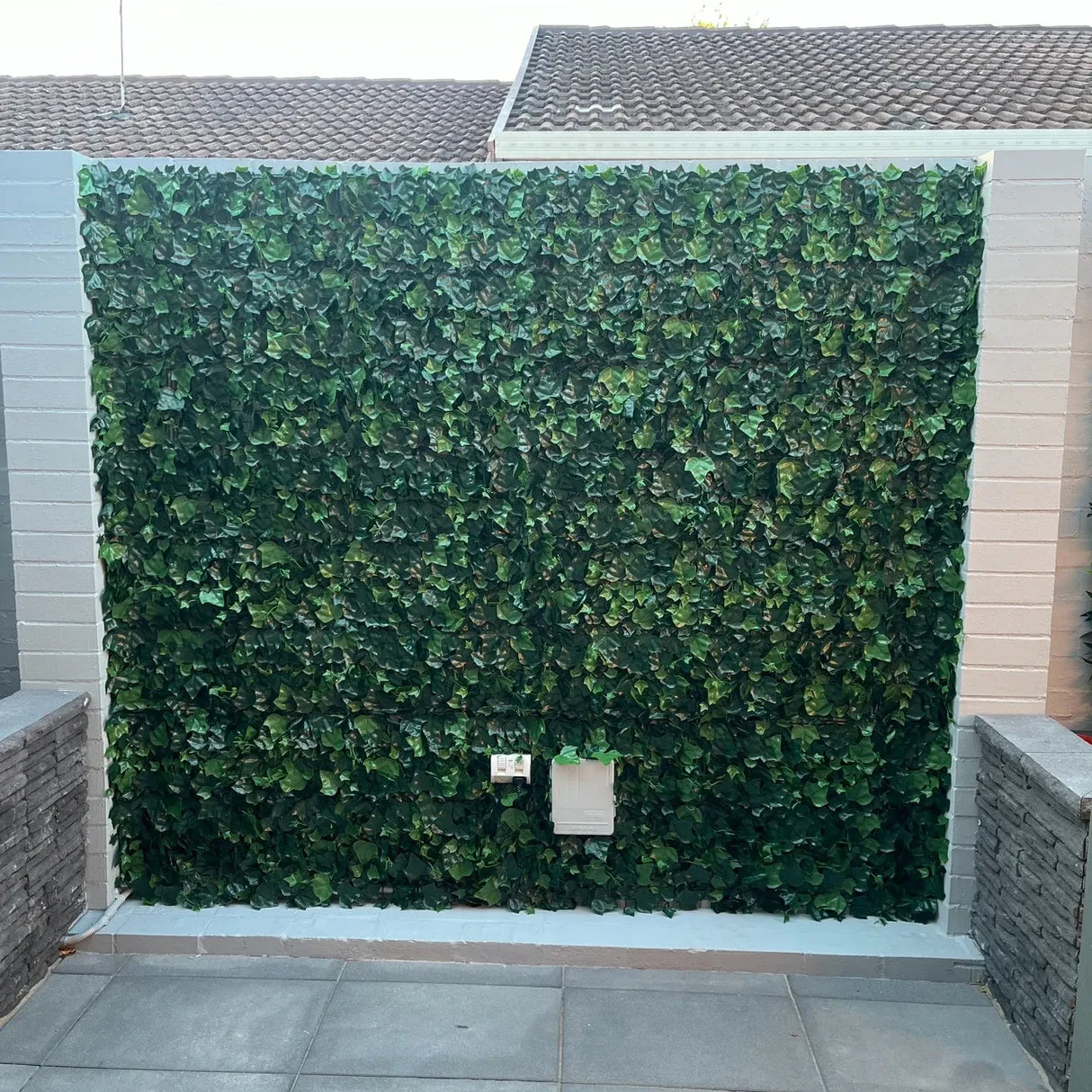 Designer Plants USA Artificial Boston Ivy Green Wall 33SQ FT Commercial Grade UV Resistant